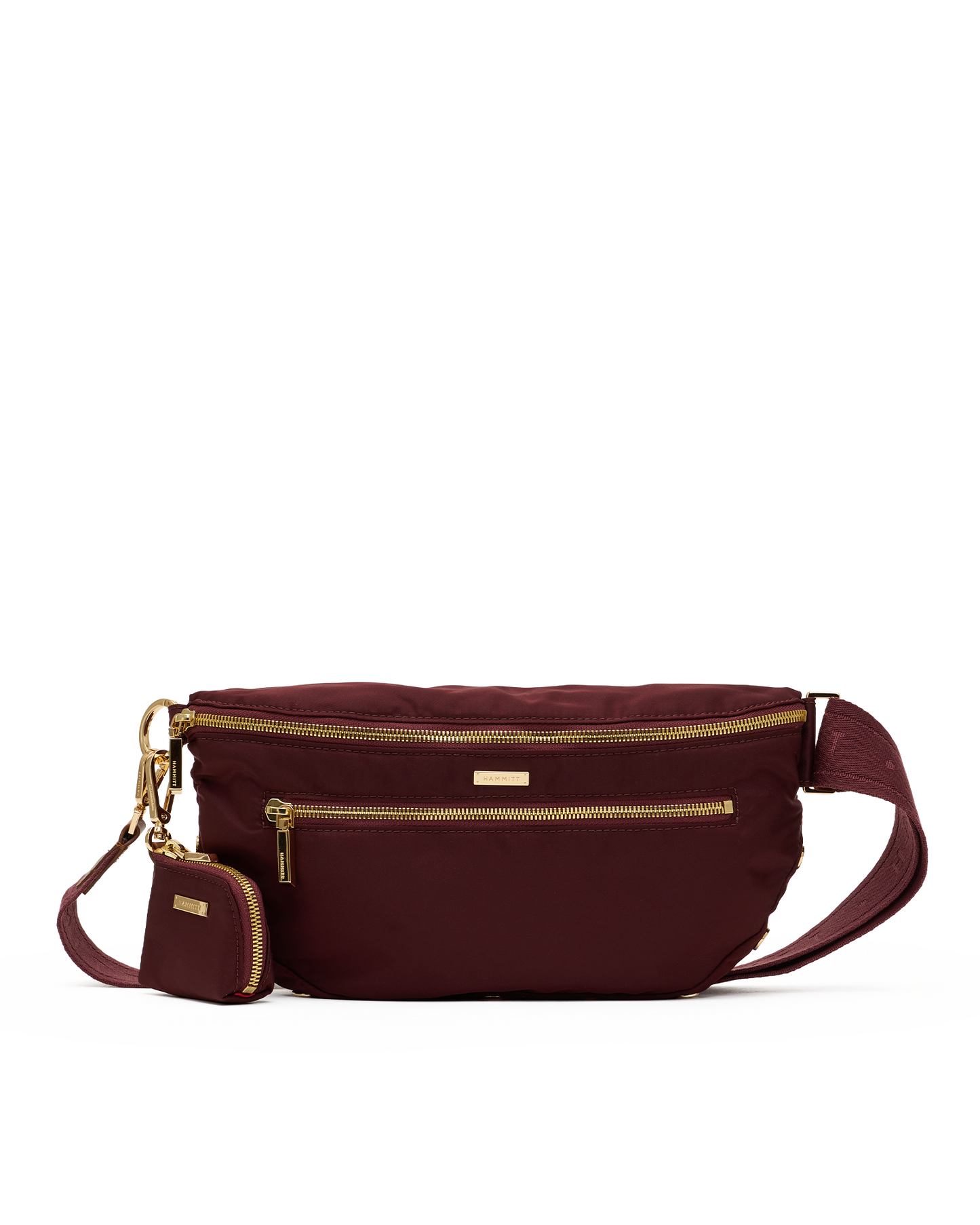 Charles-Crossbody-Lrg-Wine-Nylon-G-Front-View