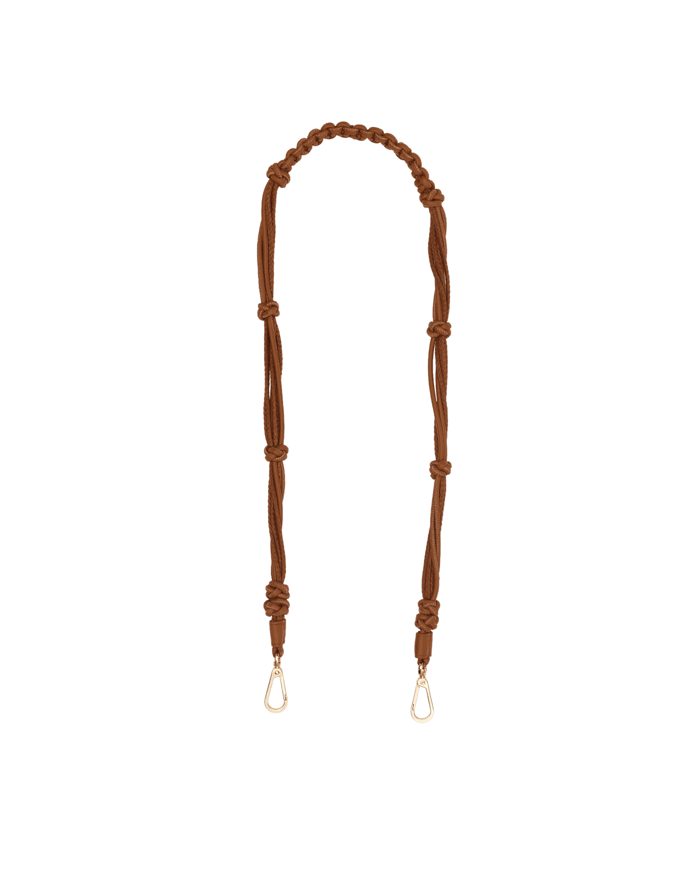 Knotted-Long-Strap-Cocoa-G-Front-View