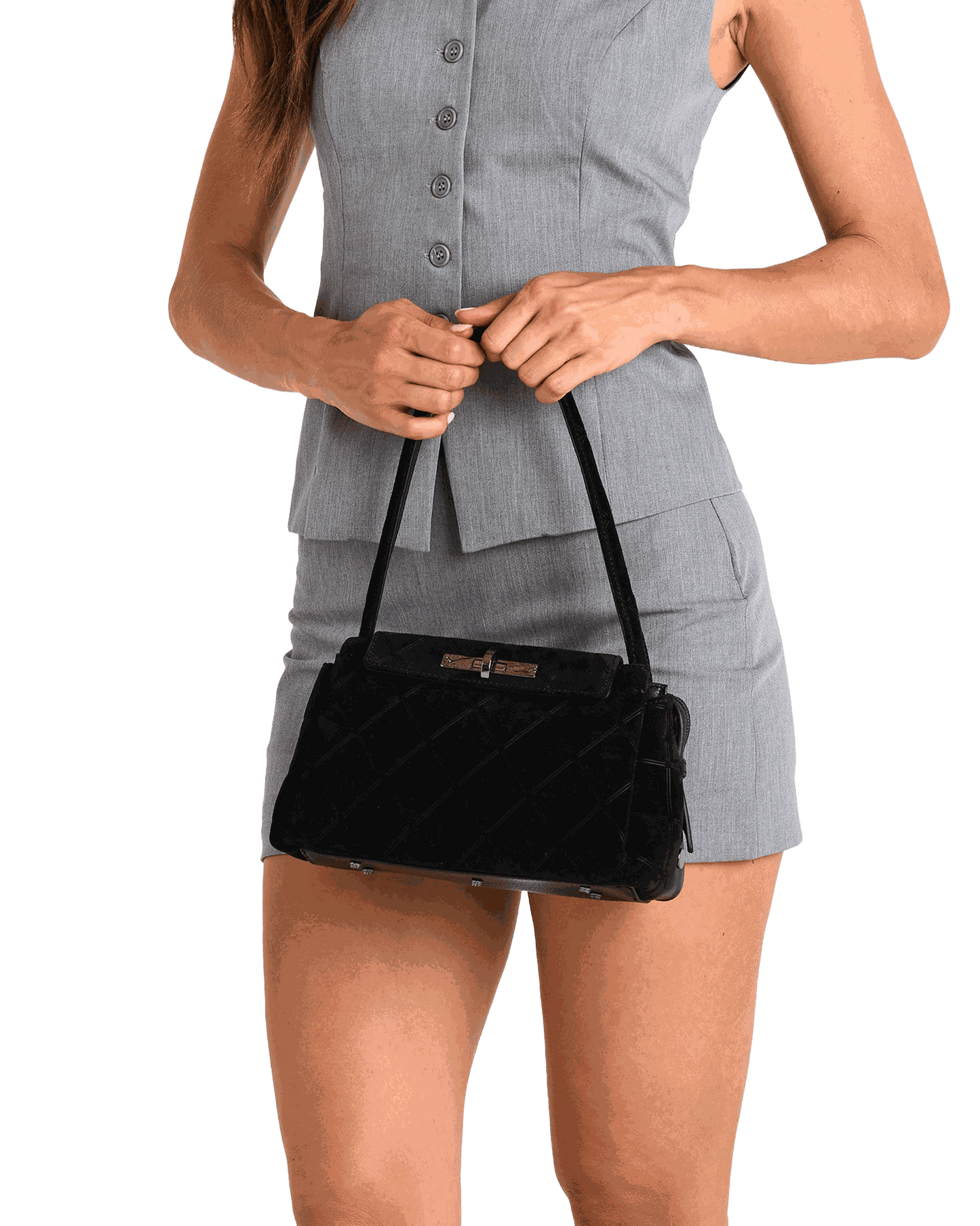 Charlotte-Med-Noir-Diamond-Suede-GM-Model-View-2