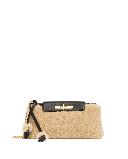 Charlotte | Sundance Shearling/Brushed Gold | Sml
