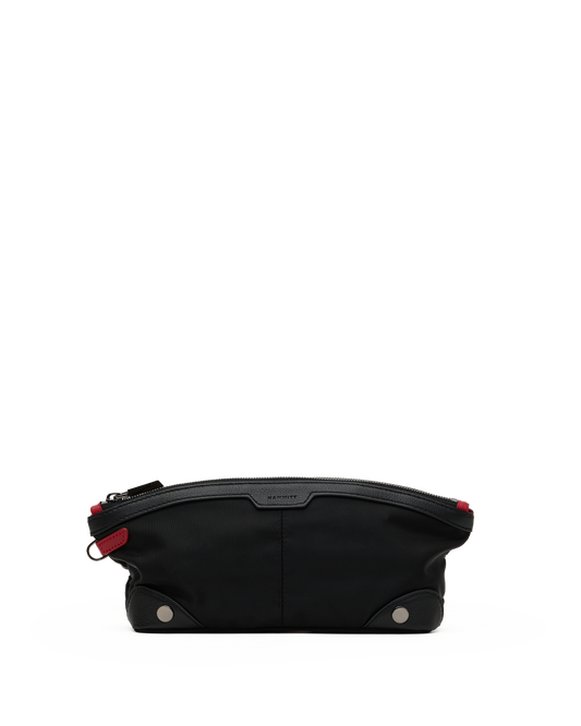 Nicky-Travel-Pouch-Short-Black-Nylon-GM-Front-View