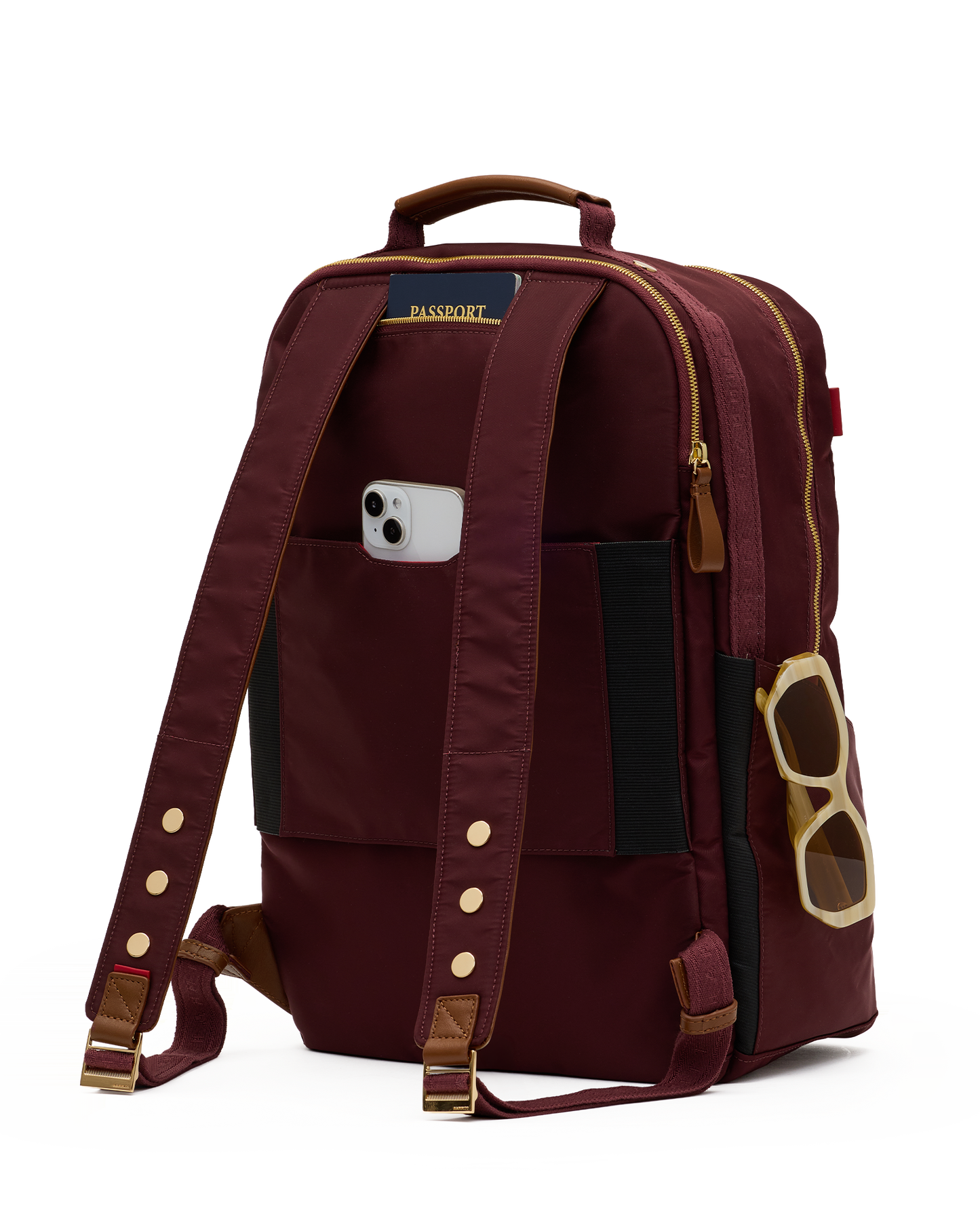 Eden-Backpack-Wine-Nylon-G-Back-View-Detail