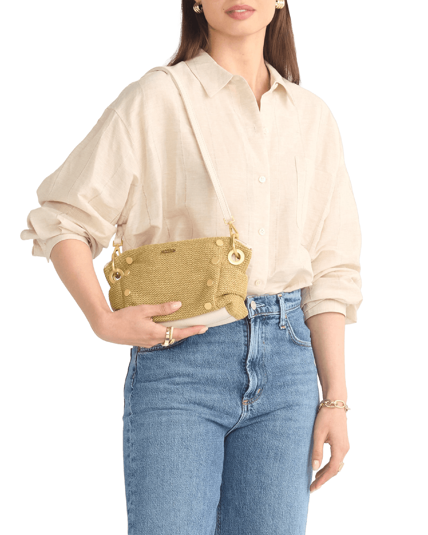 Daniel-Crossbody-Clutch-Sml-Calla-Lily-White-Raffia-BG-Model-View-3