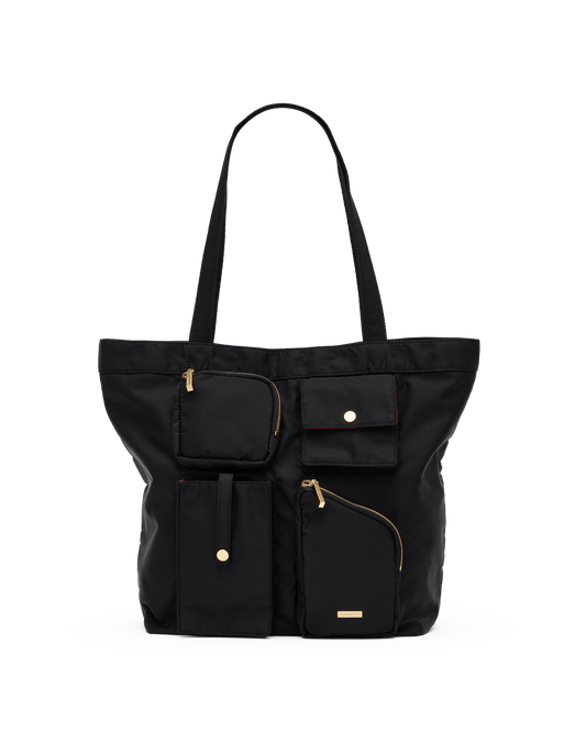 Josie-Tote-Black-Nylon-Cargo-G-Front-View