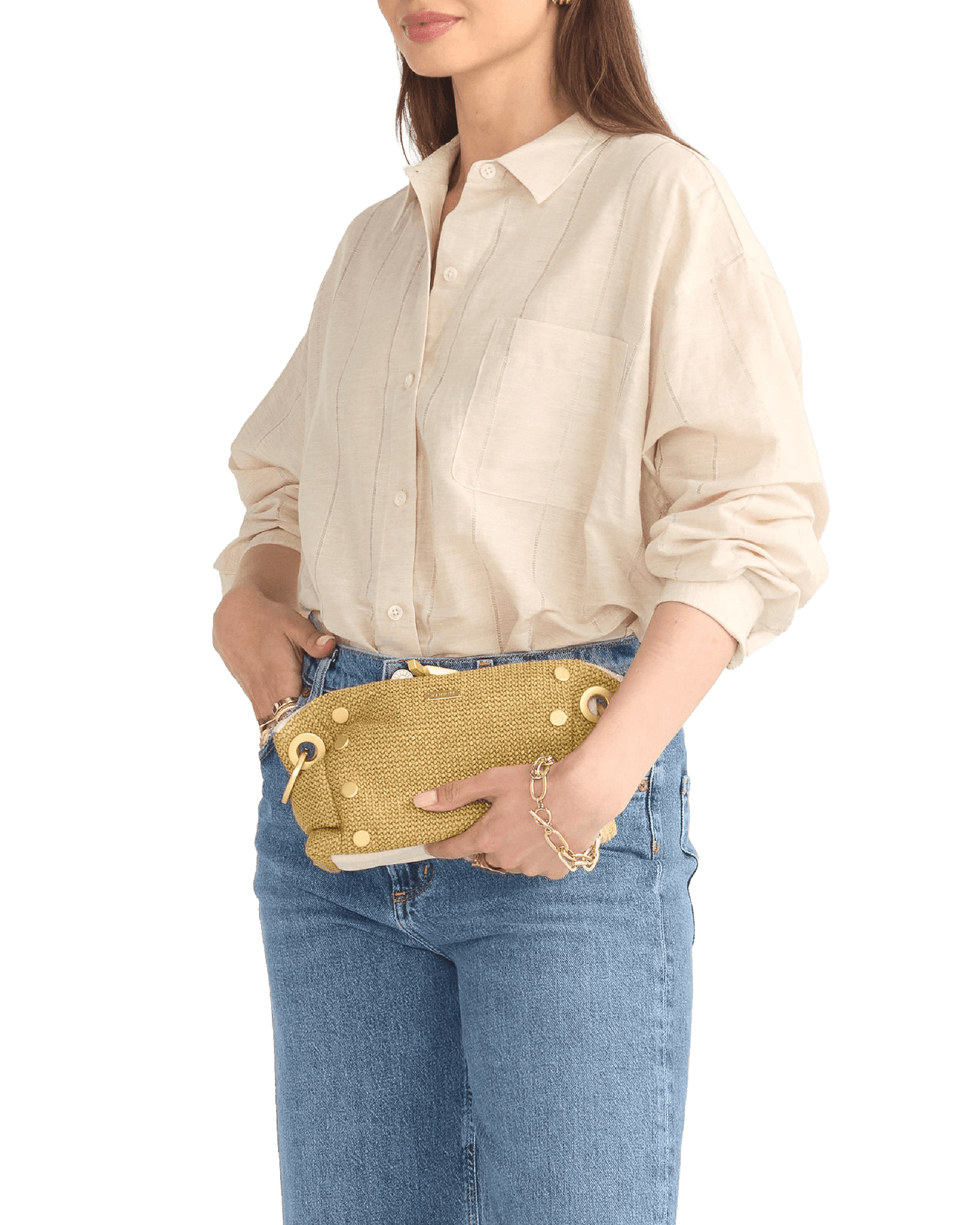 Daniel-Crossbody-Clutch-Sml-Calla-Lily-White-Raffia-BG-Model-View-2