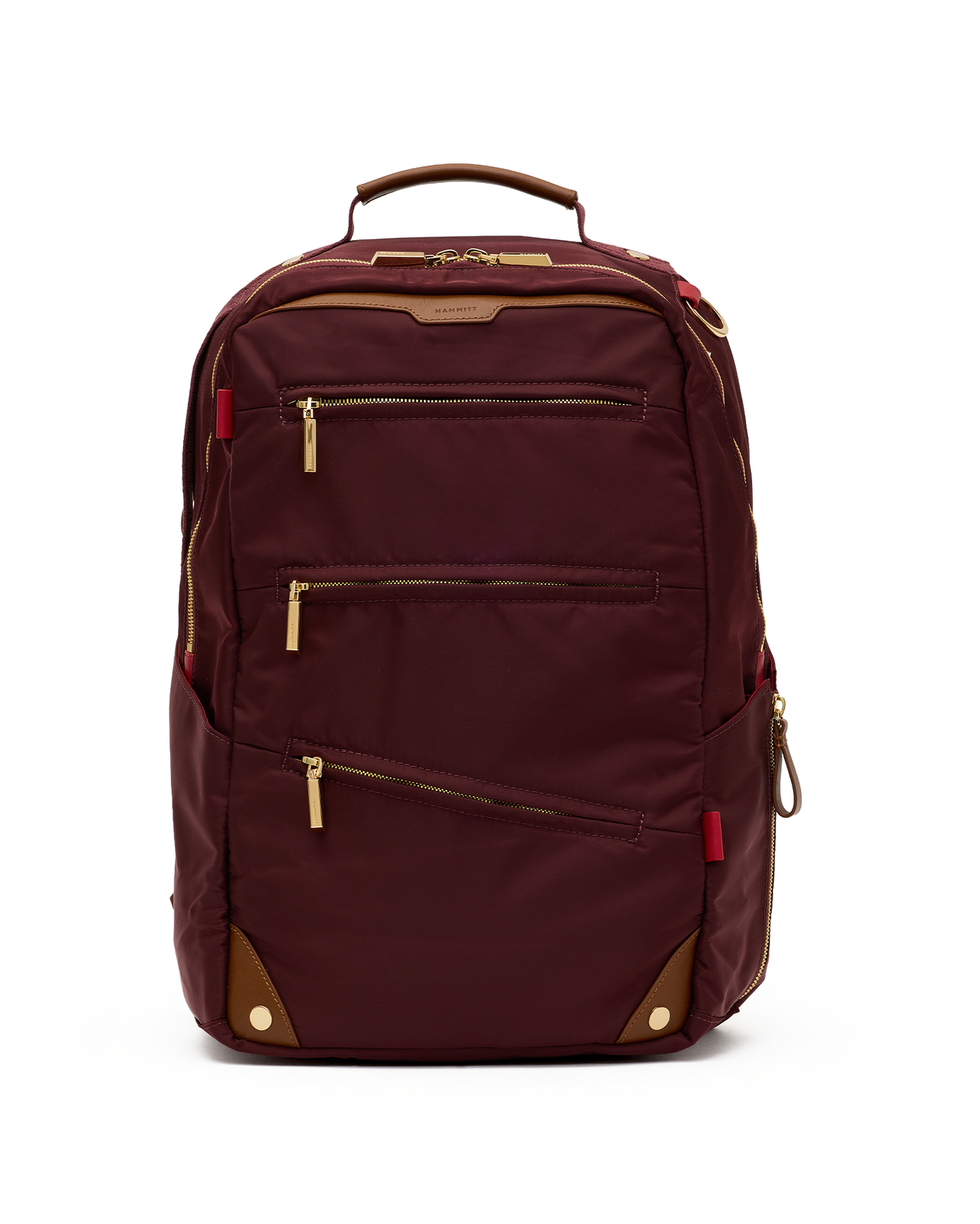Eden-Backpack-Wine-Nylon-G-Front-View-2
