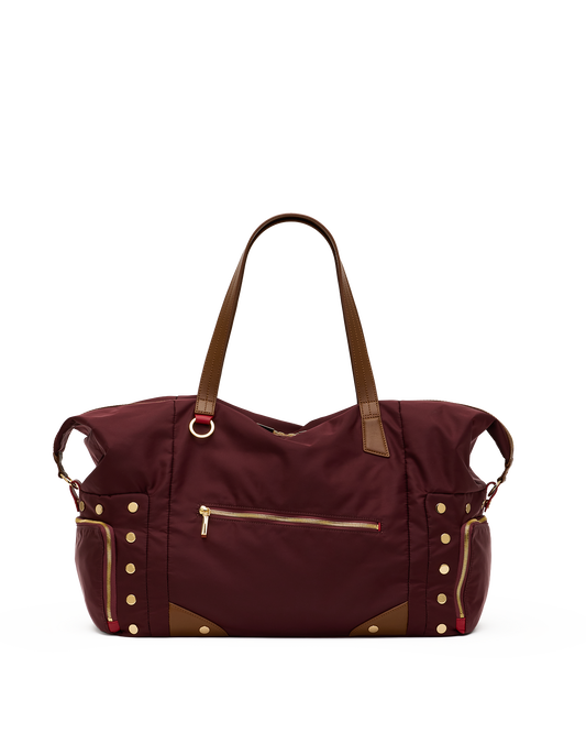 Ivy-Weekender-Wine-Nylon-G-Front-View