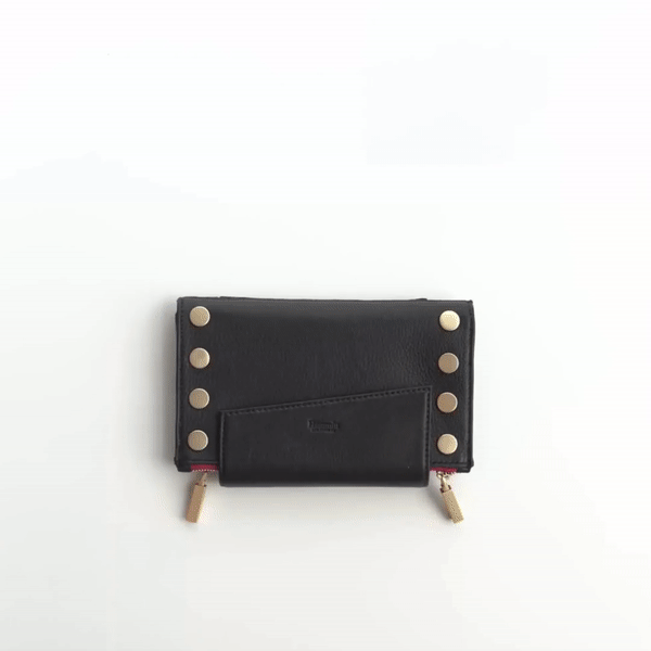 Levy | Black/Brushed Gold Red Zip