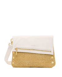 VIP | Calla Lily White Raffia/Brushed Gold Hammered | Med