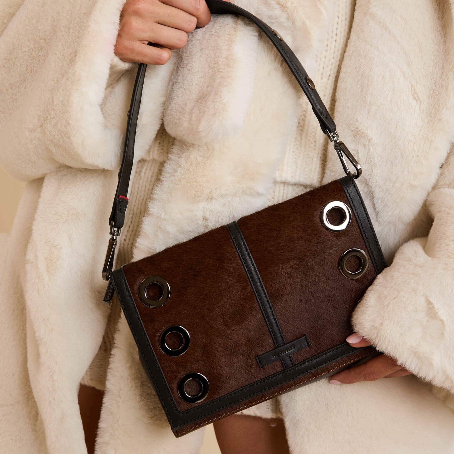 Montana Clutch | Calf Hair/Gunmetal | Sml