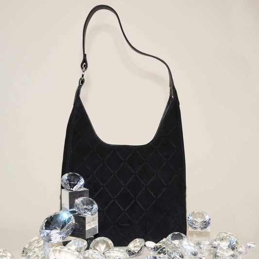 Tim | Noir Diamond Suede/Gunmetal | Lrg