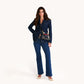 Model height is 5'9.5''