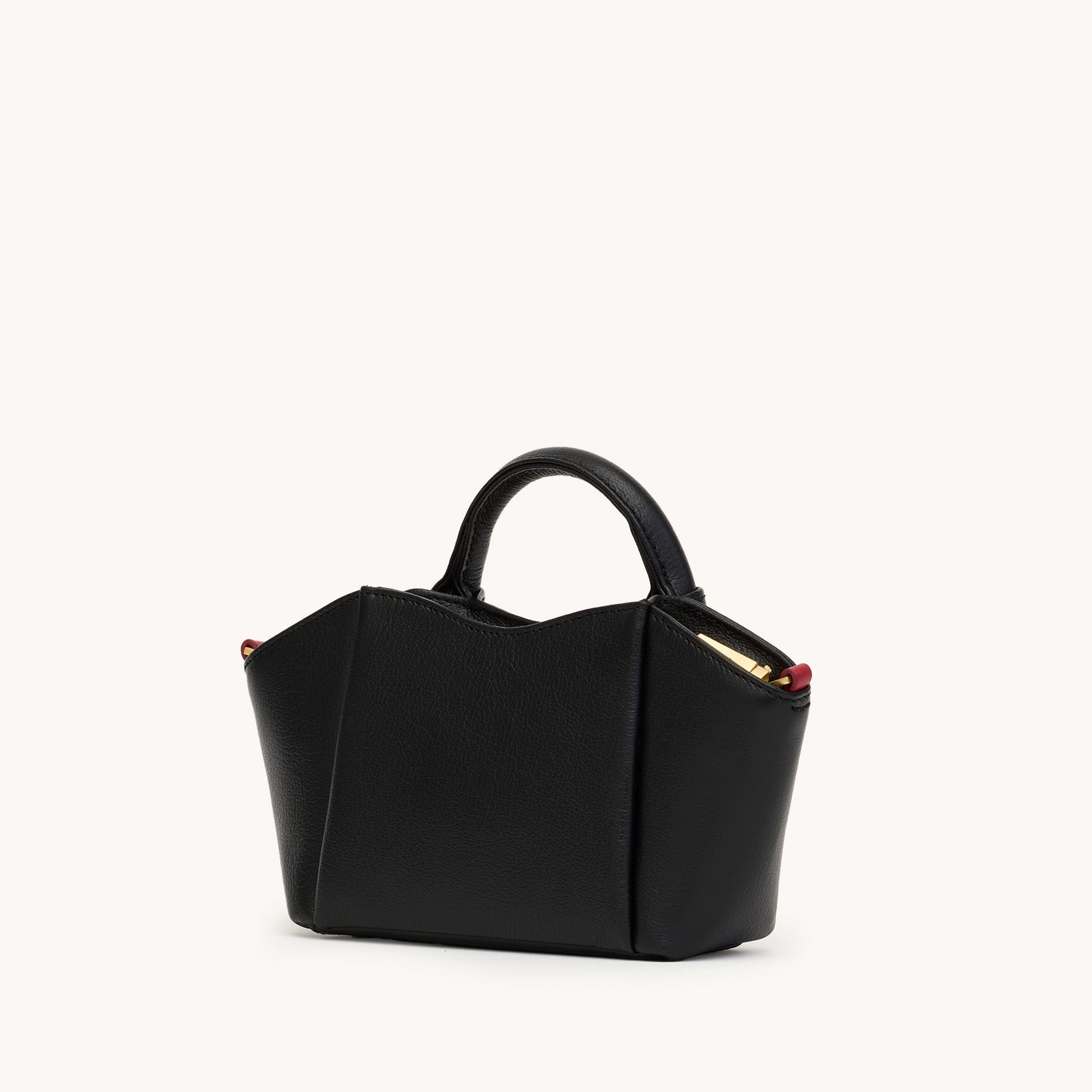 Paul | Black Press/Brushed Gold Red Zip | Mini