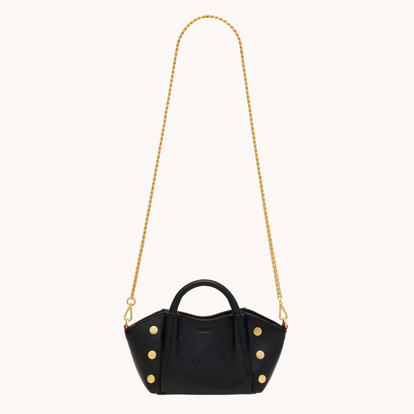 Paul | Black Press/Brushed Gold Red Zip | Mini