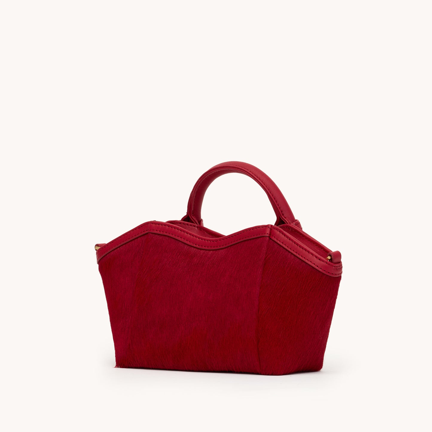 Paul-Ruby-Calf-Hair-Brushed-Gold-Mini-Back-Side-View