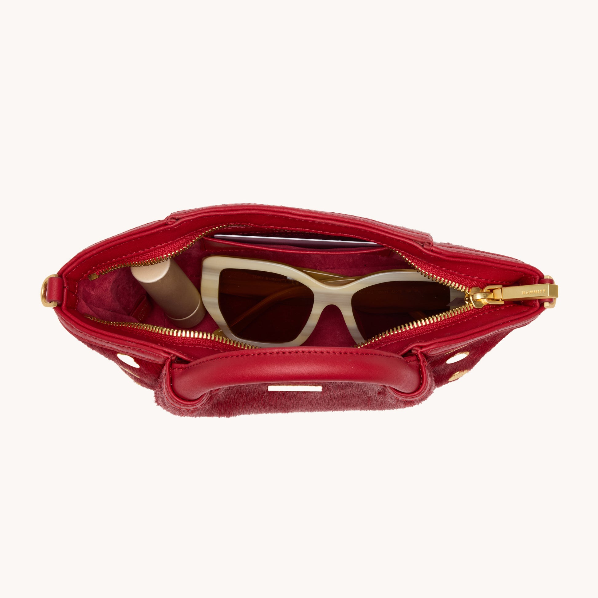 Paul-Ruby-Calf-Hair-Brushed-Gold-Mini-Interior-View