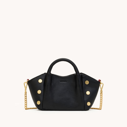 Paul | Black Press/Brushed Gold Red Zip | Mini