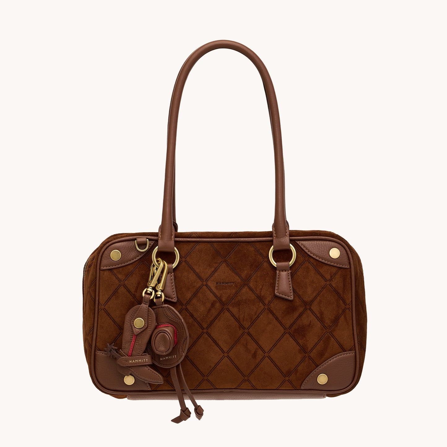 Cowboy Russ Charm | Chocolate Diamond Pebble/Antique Gold