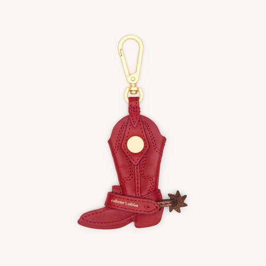 Lauri Boot Charm | Red Flare/Brushed Gold