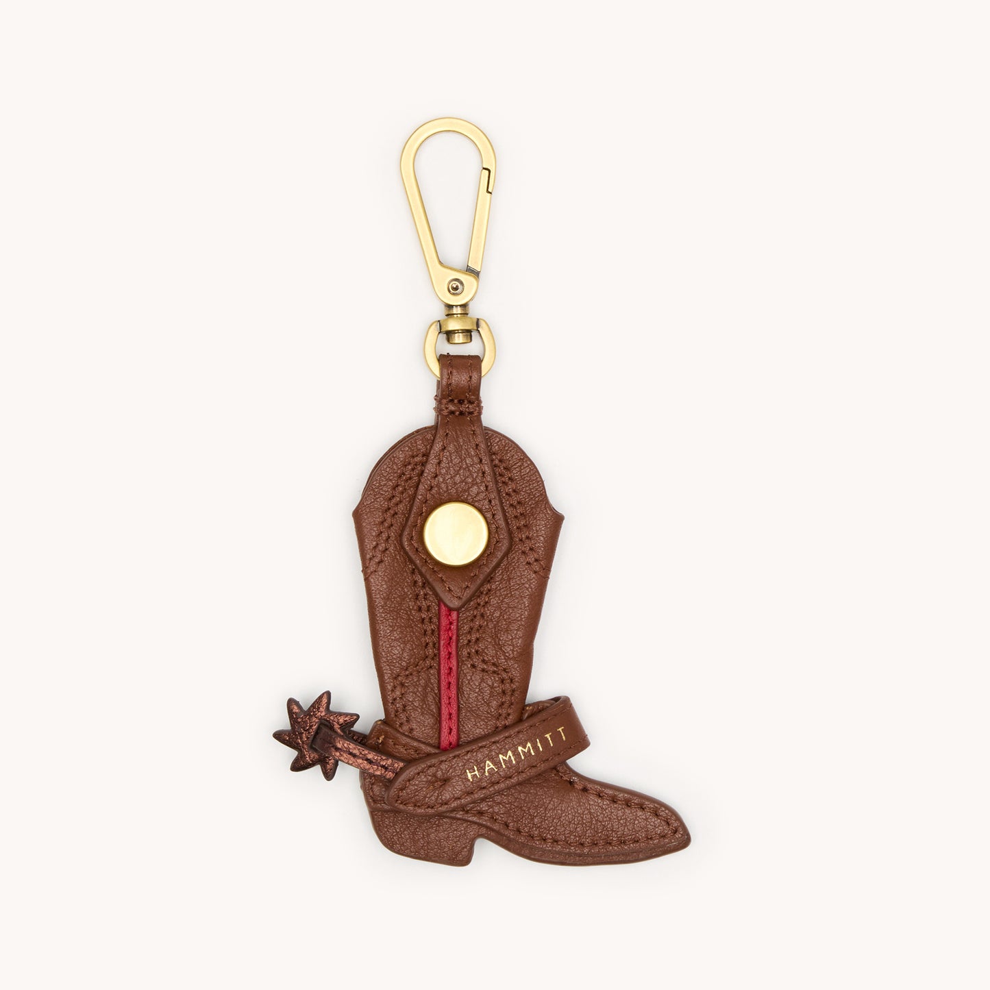 Lauri Boot Charm | Chocolate Diamond Pebble/Antique Gold