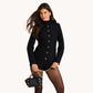 Paul | Black Press/Brushed Gold Red Zip | Mini