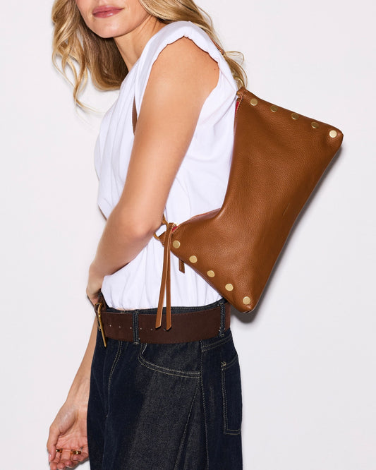 Kyle | Mahogany Pebble/Brushed Gold Red Zip | Med