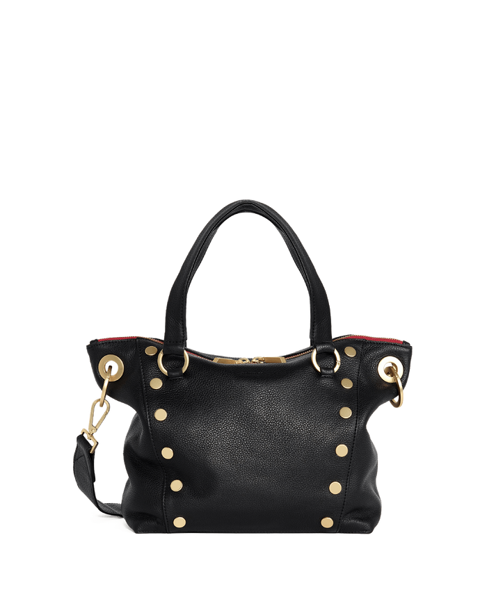 Daniel | Black/Brushed Gold Red Zip | Med