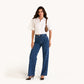 Model height is 5'9.5''