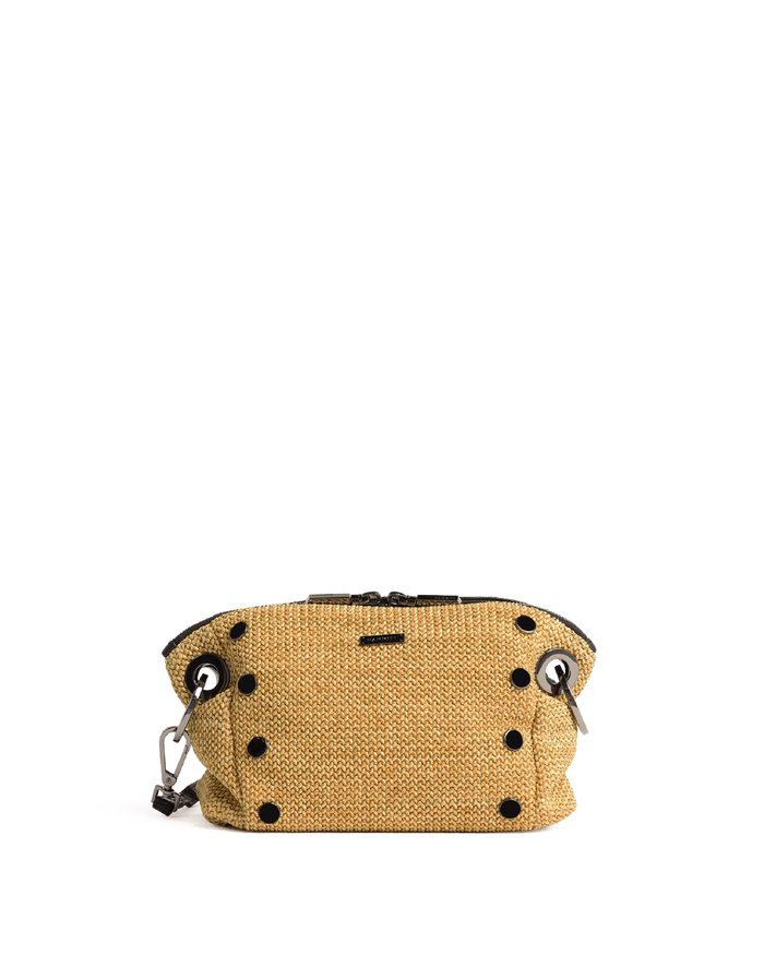 Daniel Crossbody Clutch | Chaparral Raffia/Gunmetal | Sml