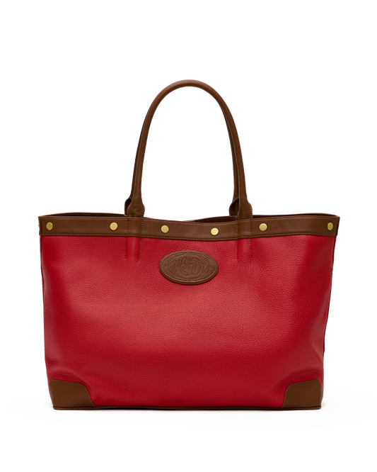 Olympia Tote | Caramel Apple/Antique Gold