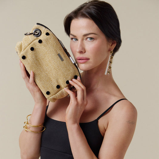 Daniel-Crossbody-Clutch-Sml-Chaparral-Raffia-Model-View