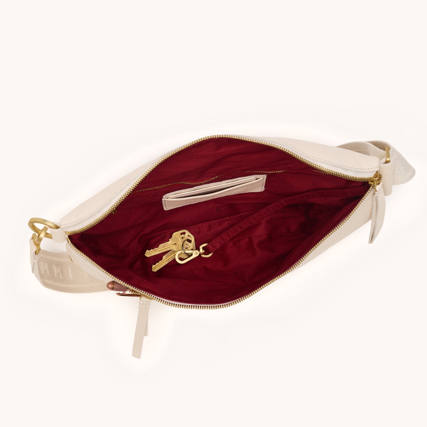 Charles Crossbody | Calla Lily White/Brushed Gold | Lrg