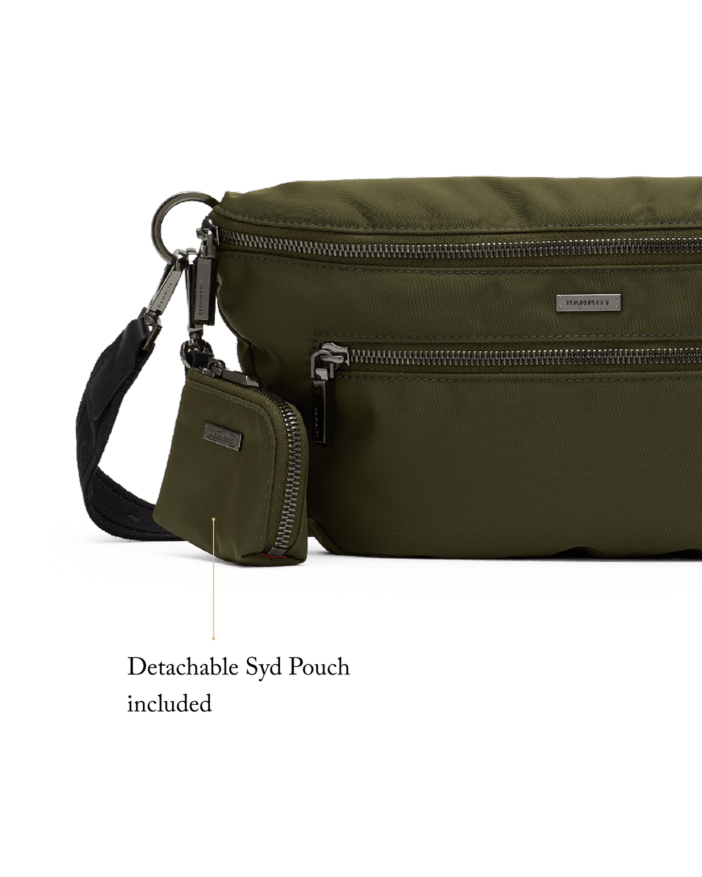 Charles Crossbody | Jade Nylon/Gunmetal | Lrg