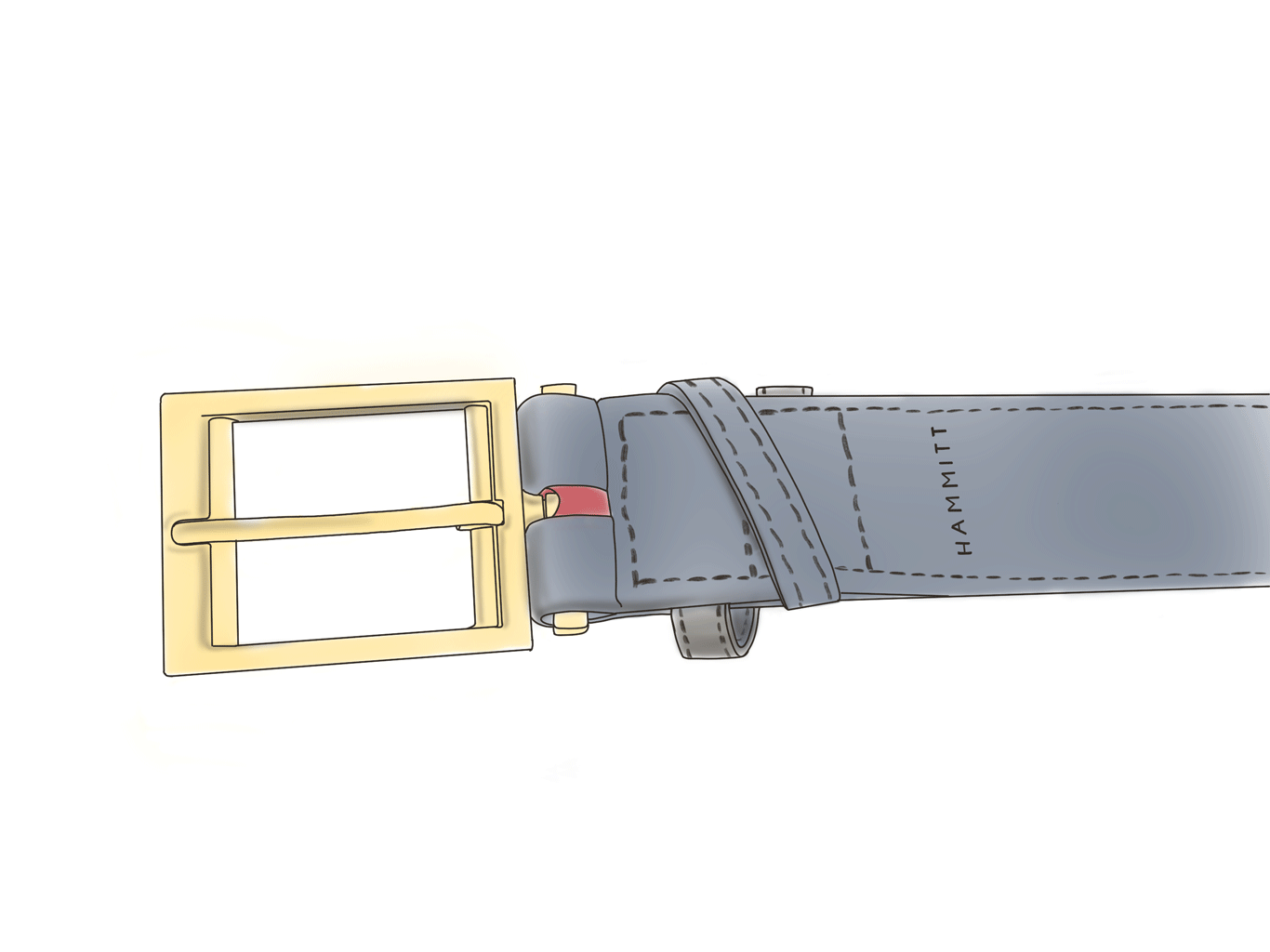Charlie Reversible Riveted Belt | Black/Pew/Brushed Silver | Sml