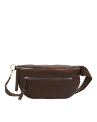 Charles Crossbody | Espresso Pebble/Silver | Lrg
