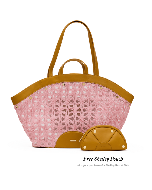 Shelley Resort Tote | Huntington Garden/Gold