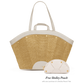 Shelley Tote | Calla Lily White Raffia/Brushed Gold Hammered