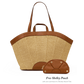 Shelley Tote | Cocoa Raffia/Gold
