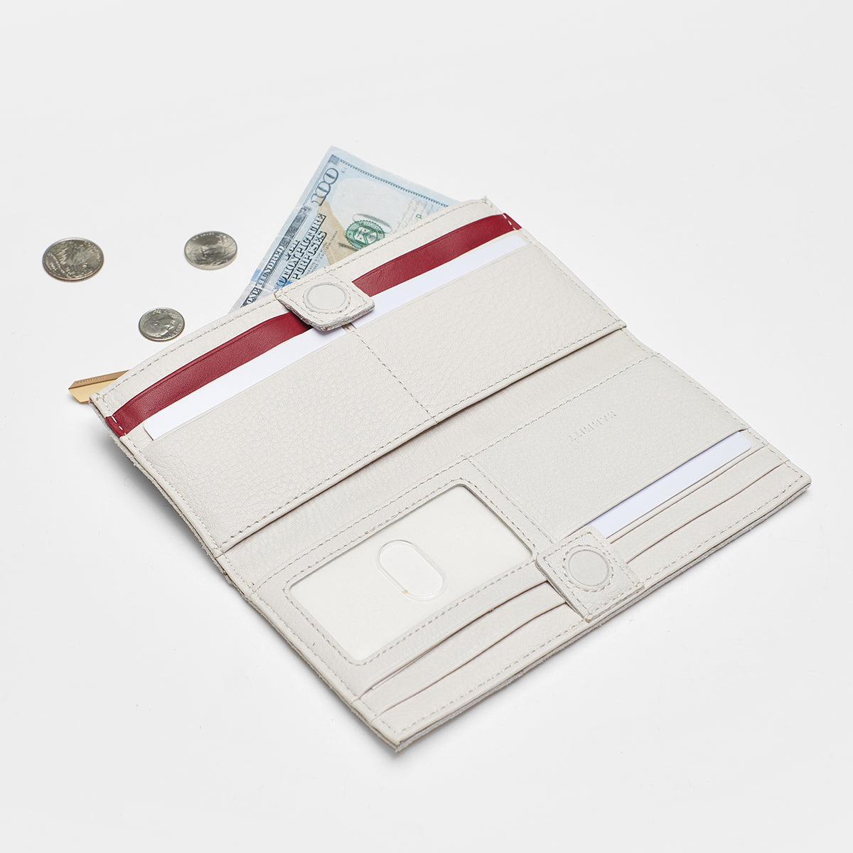Hammitt ALLEN WALLET Cocoa Raffia / Gold