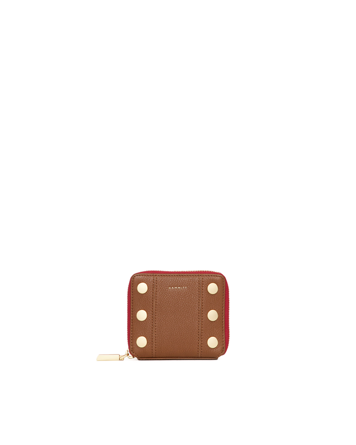 5 North | Mahogany Pebble/Brushed Gold Red Zip