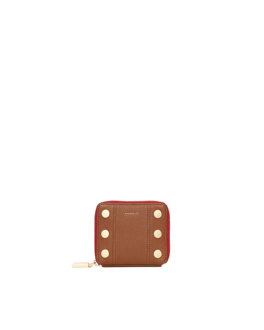 5 North | Mahogany Pebble/Brushed Gold Red Zip