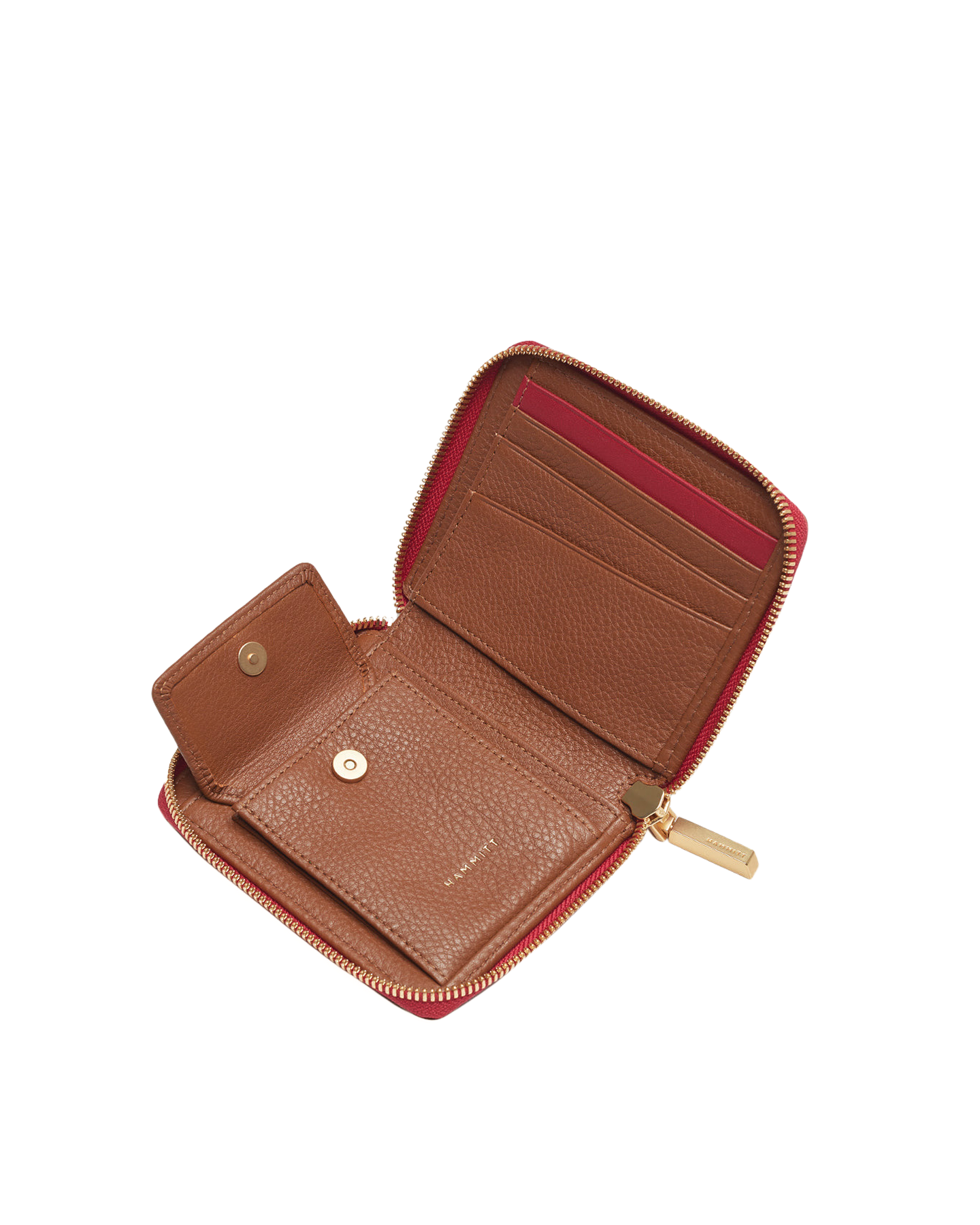 5 North | Mahogany Pebble/Brushed Gold Red Zip
