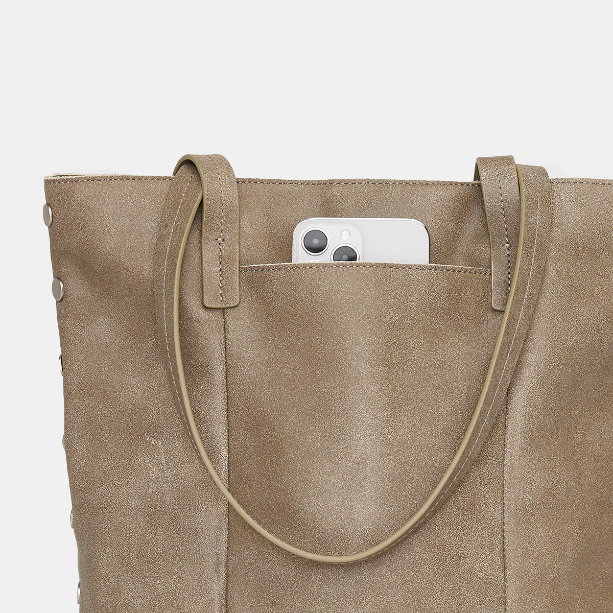 Addie Tote | Pewter/Brushed Silver
