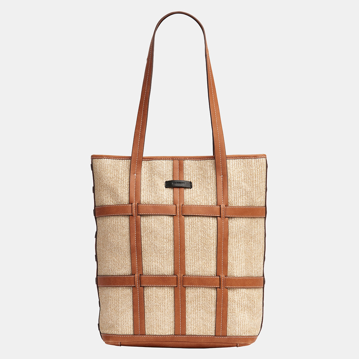 Addie Tote | Saddle Raffia/Bronze