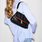 Beverly | Black/Brushed Gold Red Zip | Med