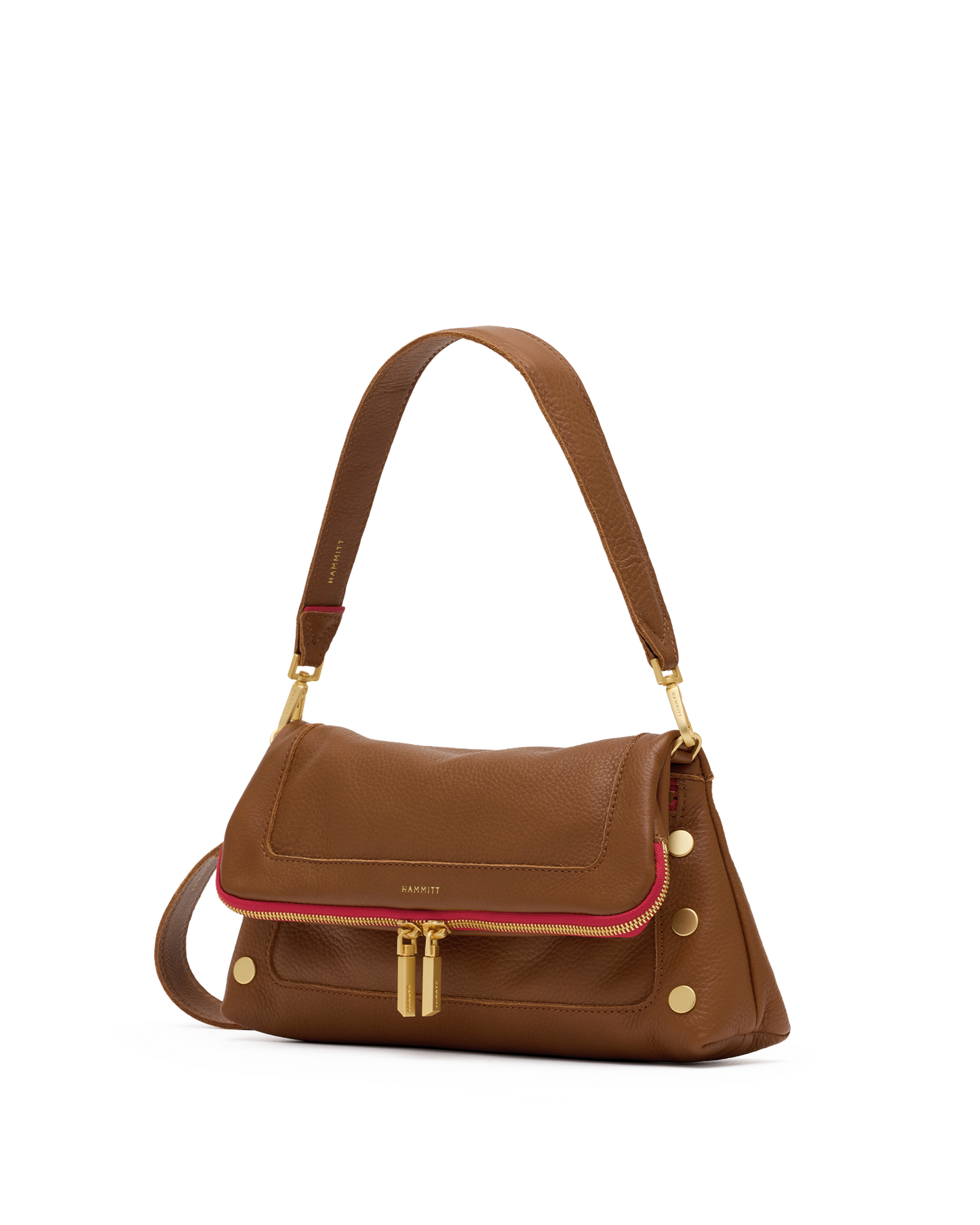 Beverly | Mahogany Pebble/Brushed Gold Red Zip | Med