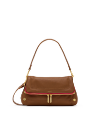 Beverly | Mahogany Pebble/Brushed Gold Red Zip | Med