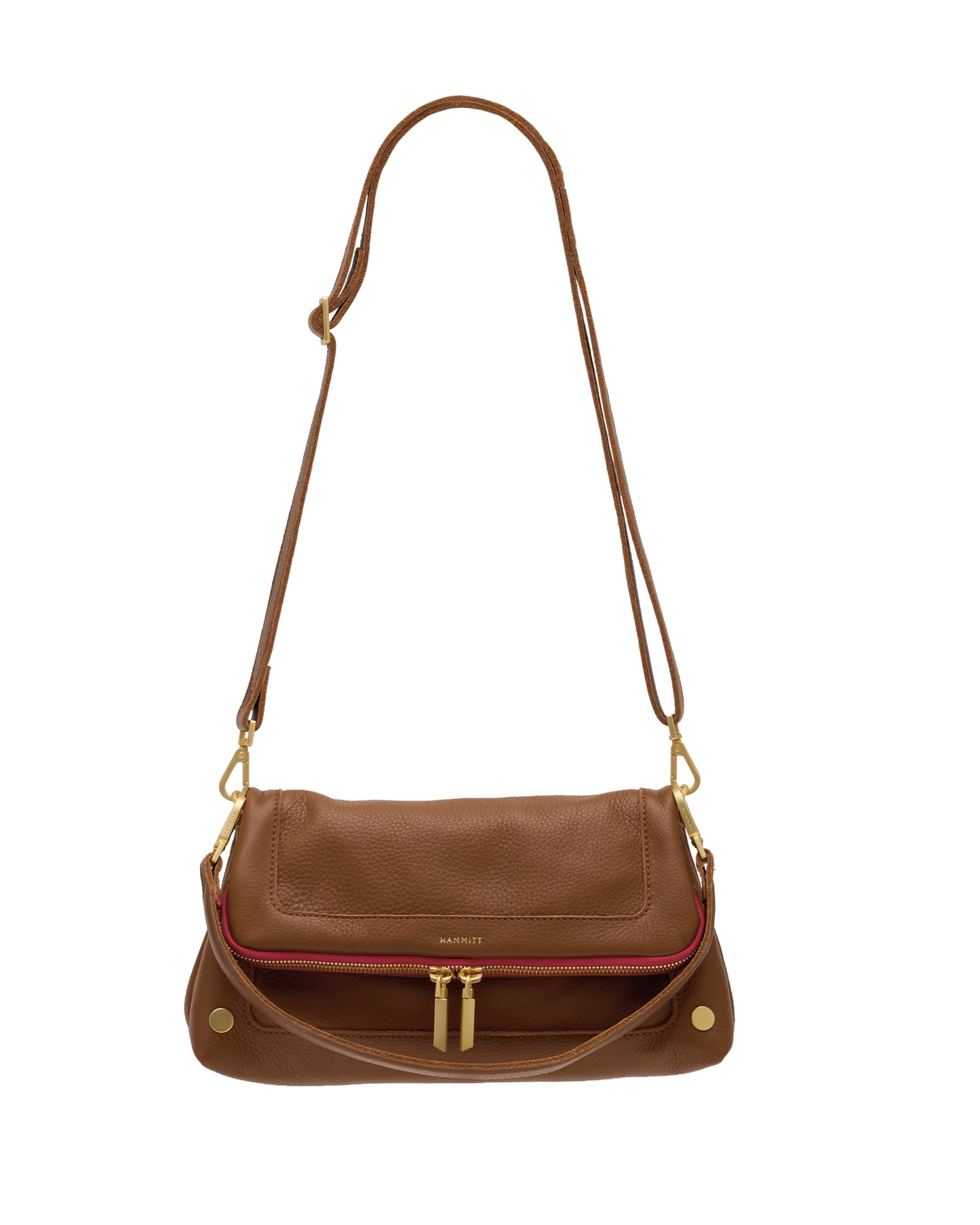 Beverly | Mahogany Pebble/Brushed Gold Red Zip | Med