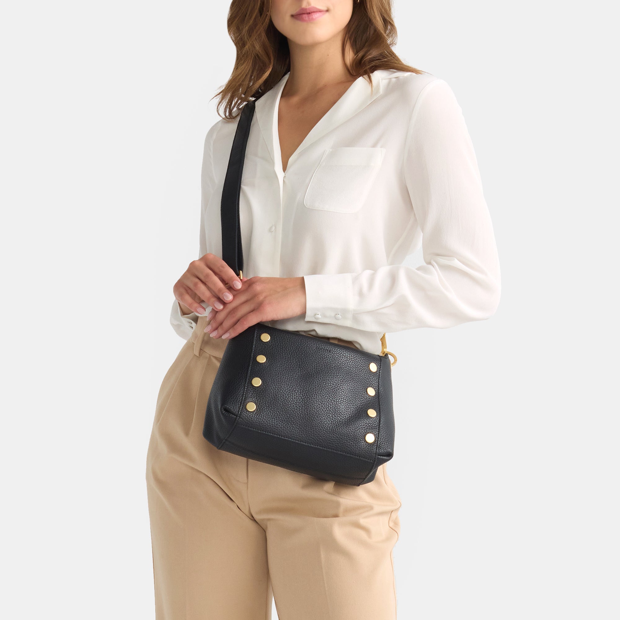 Bryant Black Brushed Gold Red Zip Med 840220504373 HAMMITT