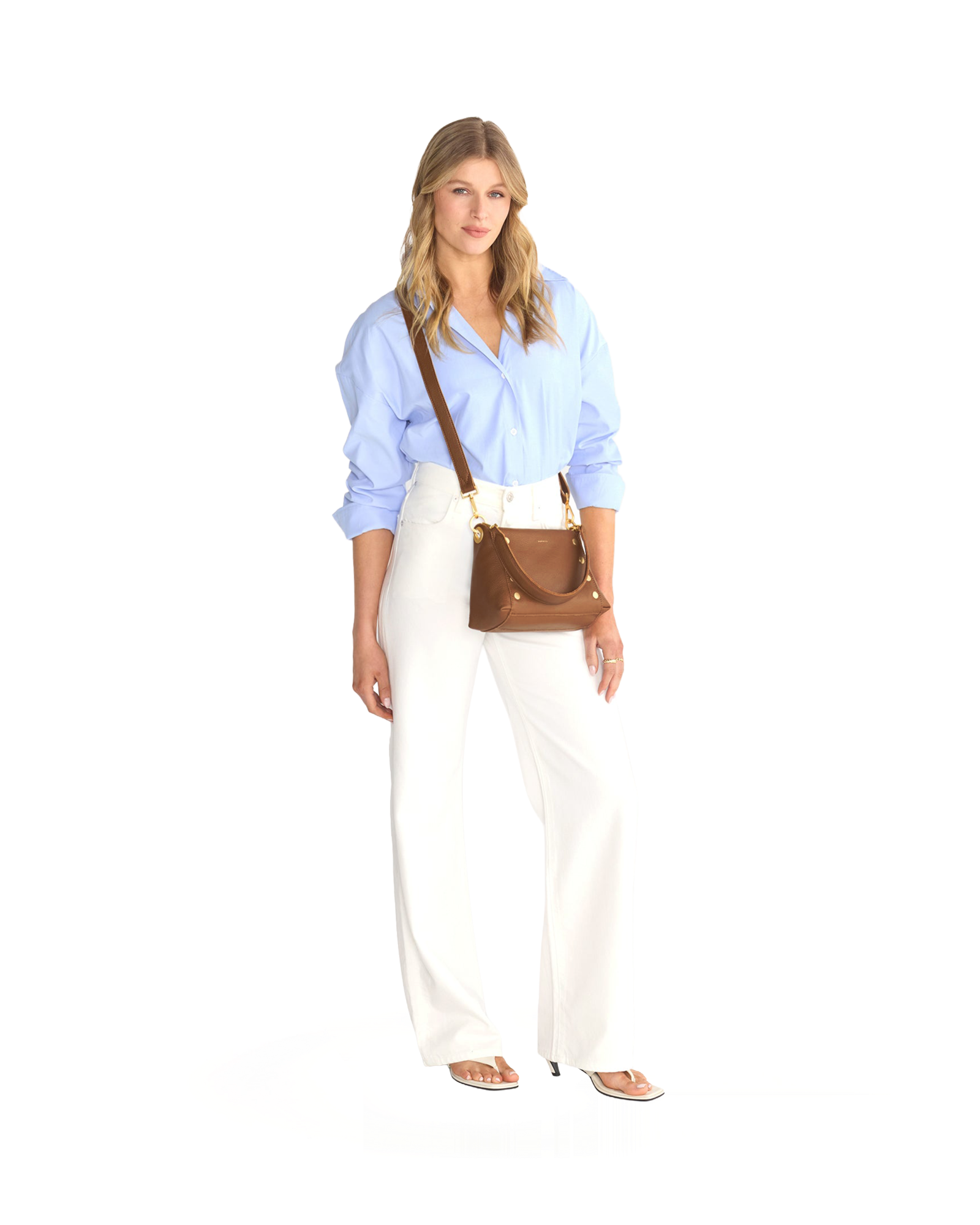 Model height is 5'8.5''